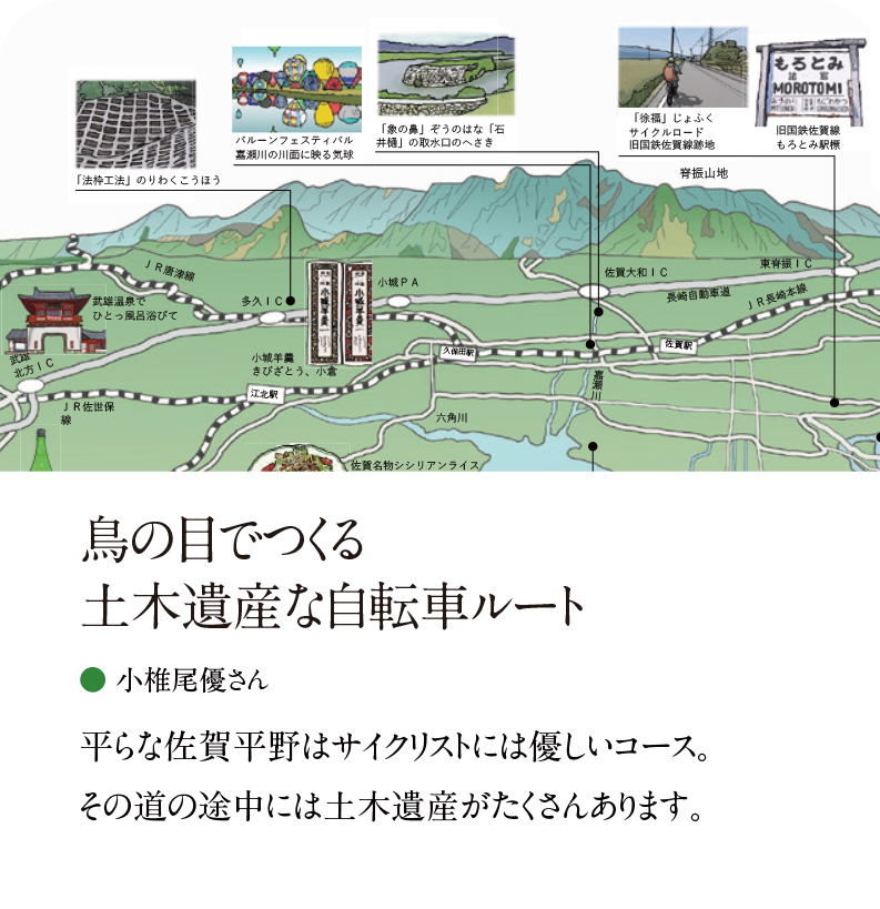 鳥の目で作る土木遺産な自転車ルート