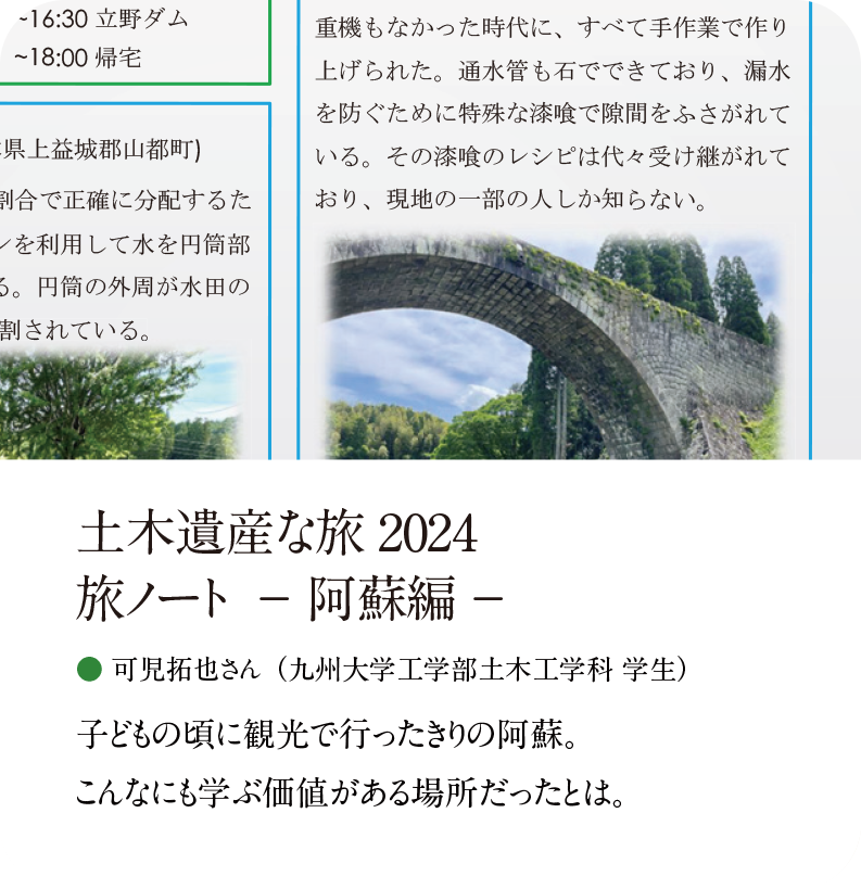 土木遺産な旅2024旅ノート-阿蘇編-