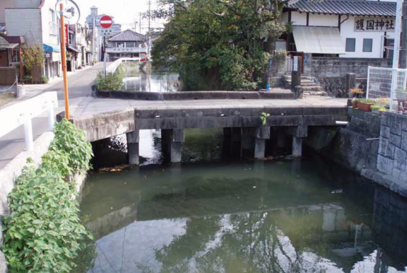 善左衛門橋・思案橋・万部島の無名橋・中の橋の写真